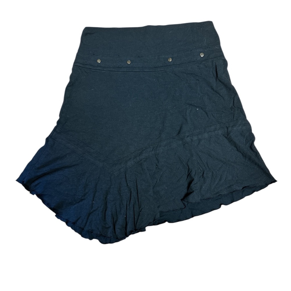 Nomads Hemp Wear Black Asymmetrical A-Line Mini Skirt